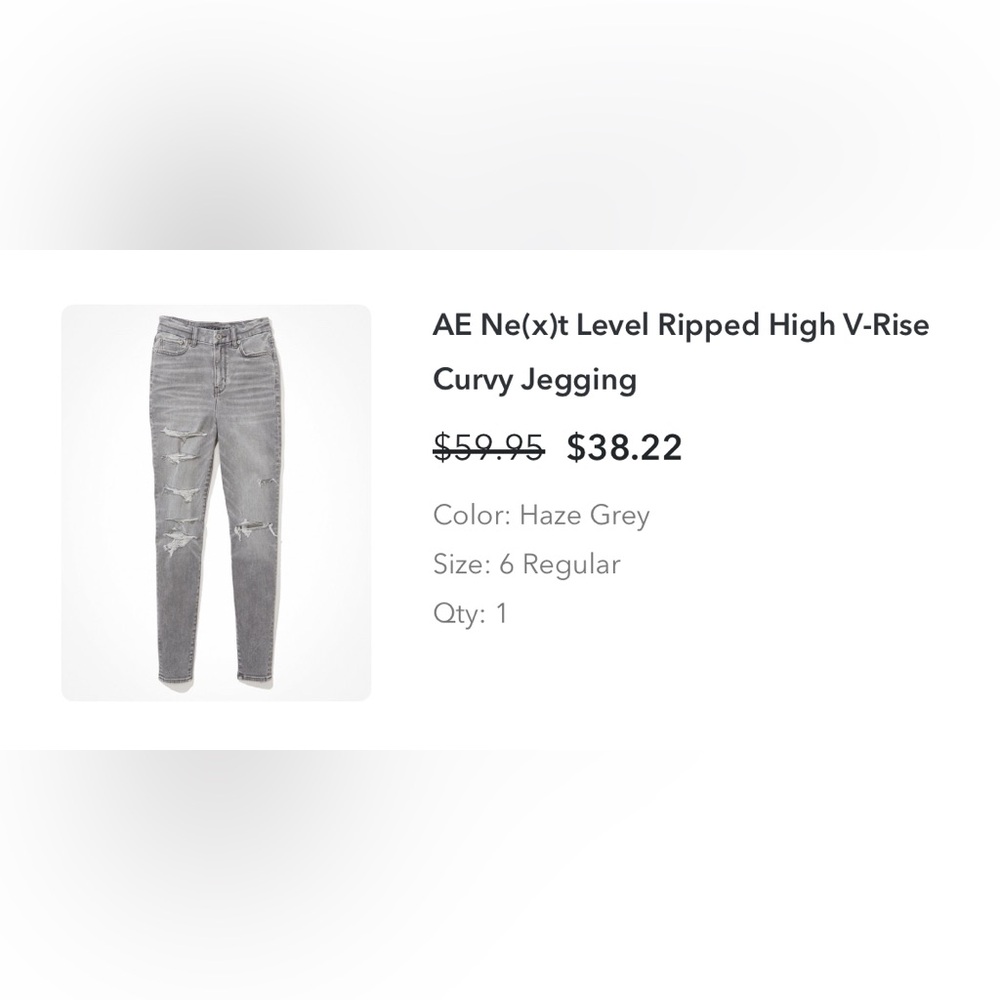 American Eagle Outfitters Ripped Jegging - Gray